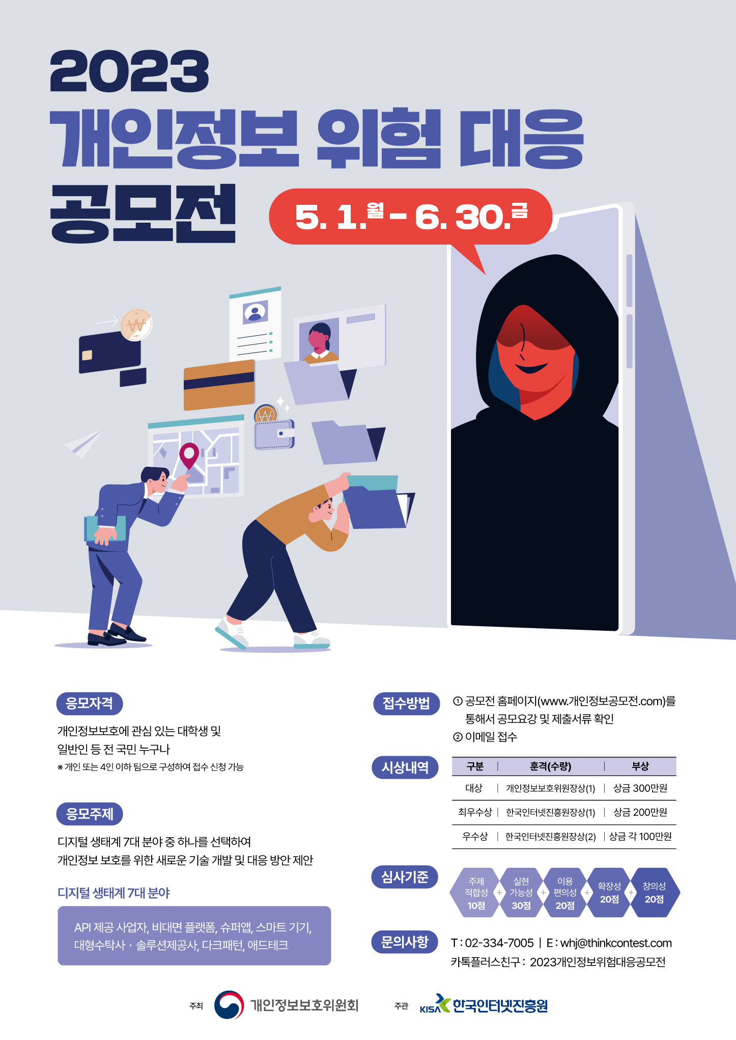 2023 개인정보 위험 대응 공모전 개최 안내의 1번째 이미지