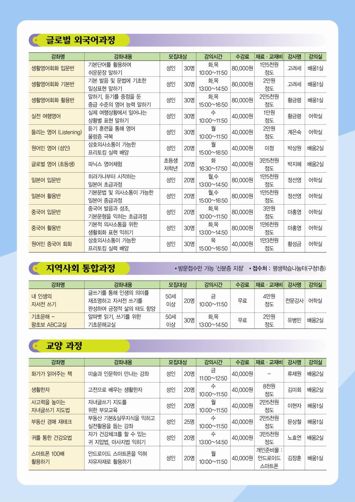 ★ 2014년 제3기 평생학습 교양강좌 수강생 모집의 2번째 이미지