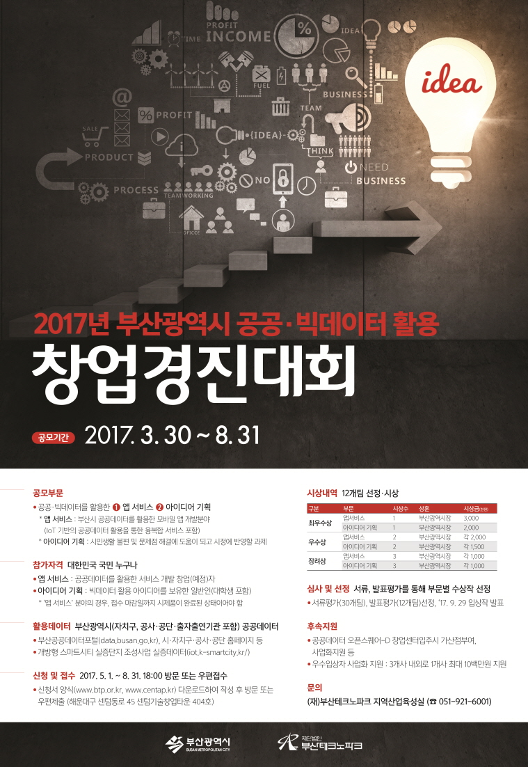 2017년 부산광역시 공공·빅데이터 활용 창업경진대회 개최의 1번째 이미지